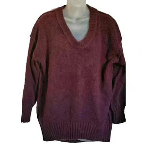 Chelsea & Theodore Pullover Soft Sweater Maroon Womens Size Small